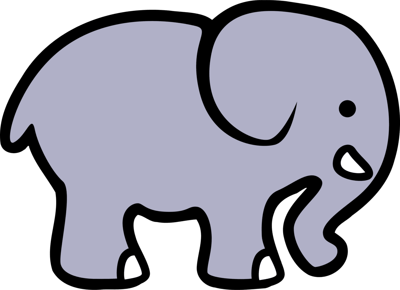 Cartoon elephant clipart picture