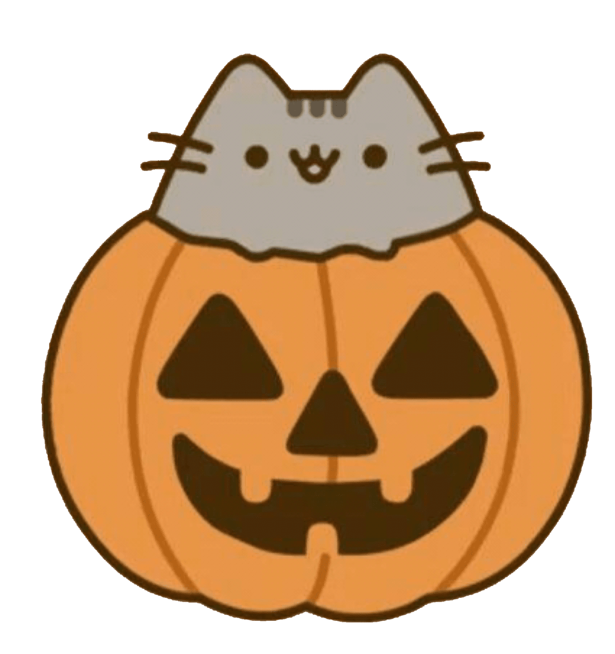 Sc pumpkin pusheen halloween sticker by akwiknat clipart photo