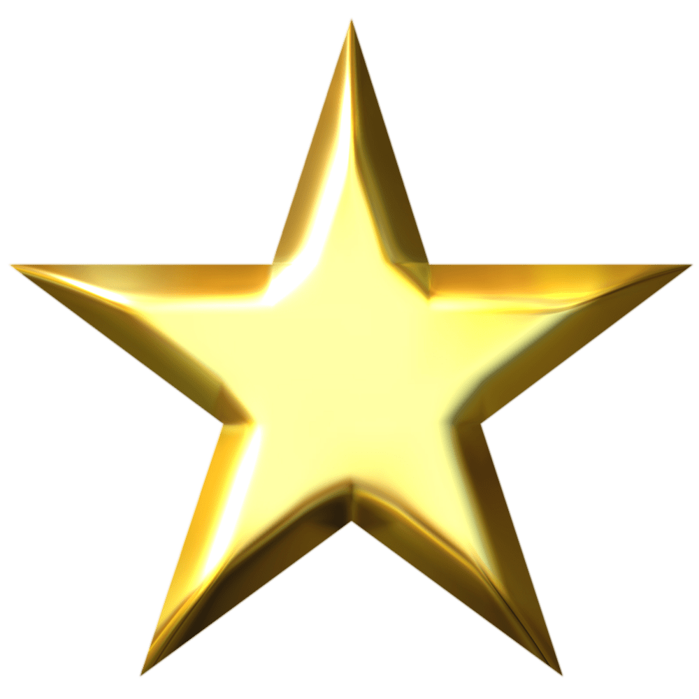 Golden star clipart picture