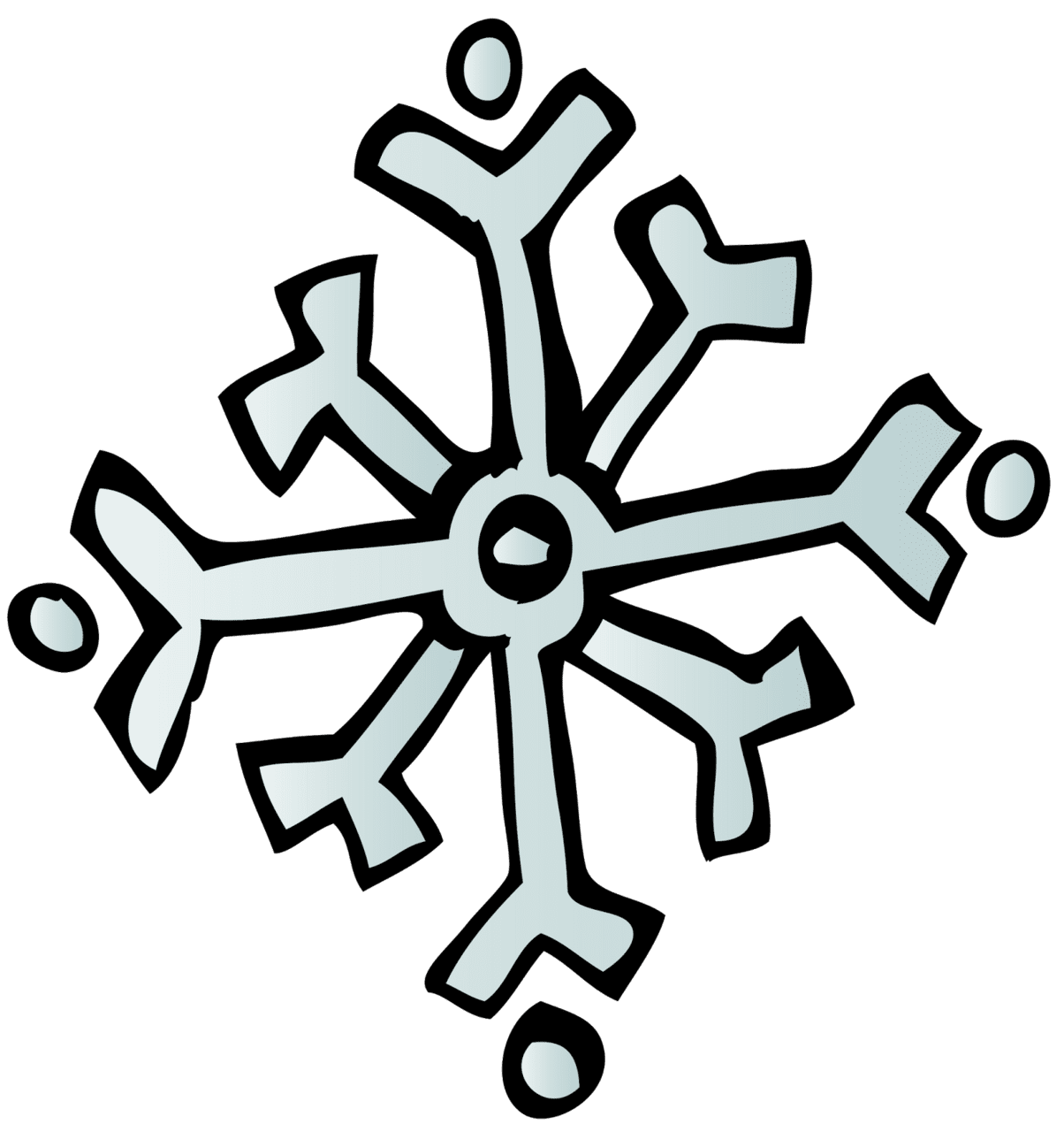 Snowflake pin page clipart picture