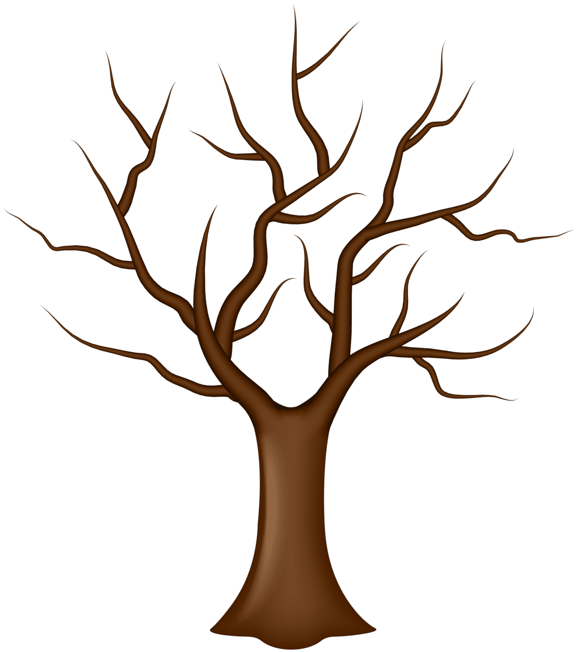 Fall tree without leaves clipart vector