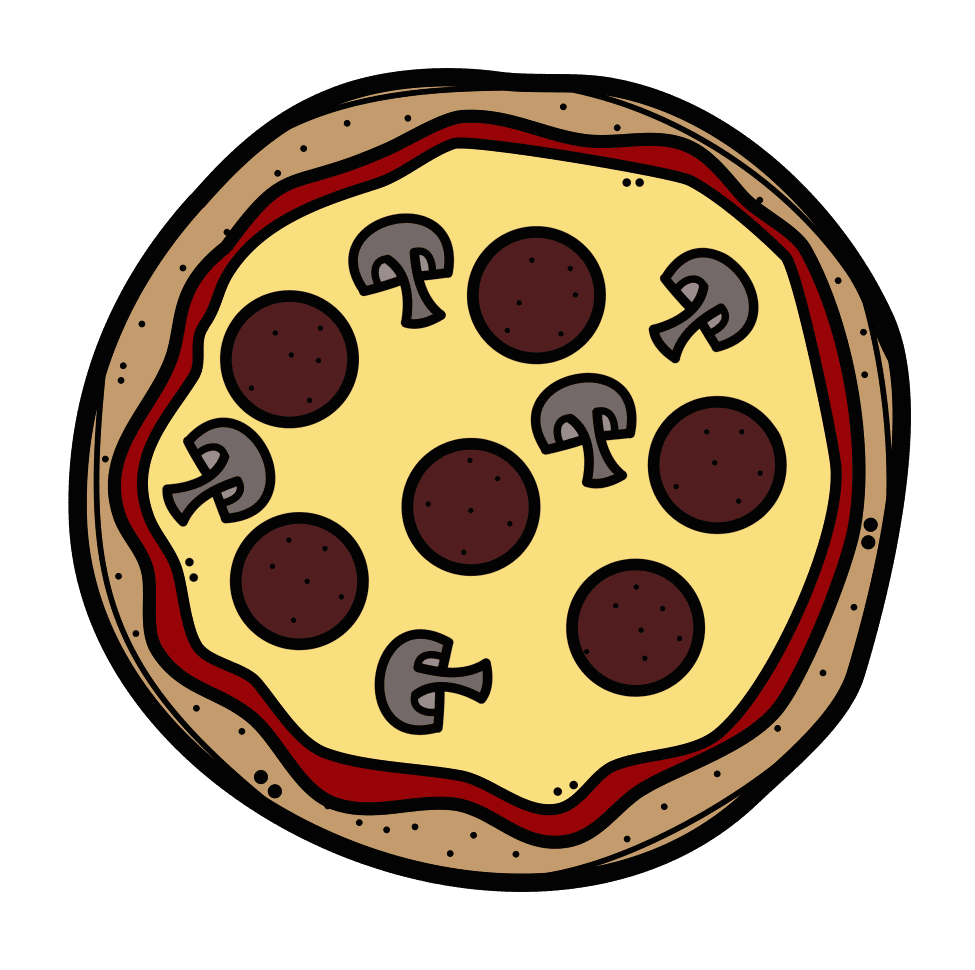 Pizza pin page clipart logo