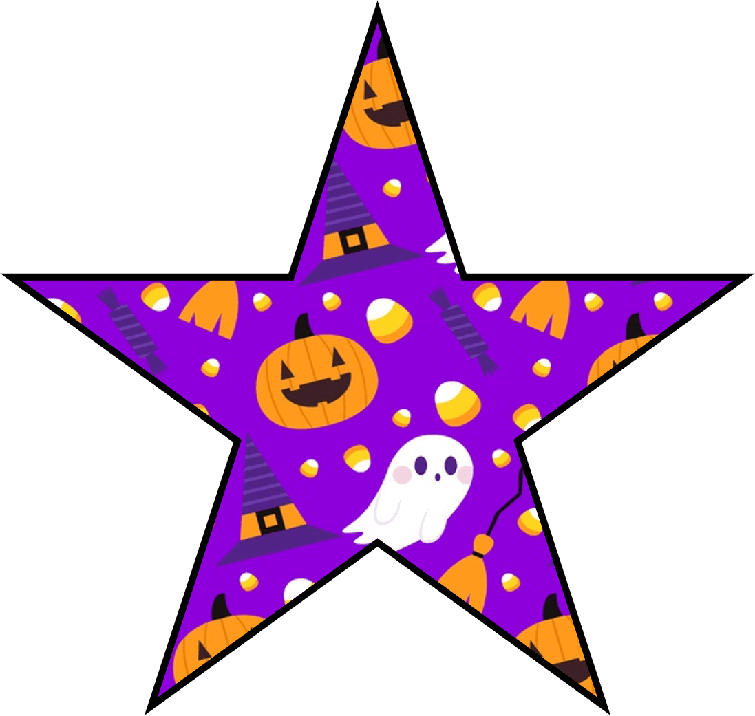 Halloween star clipart logo