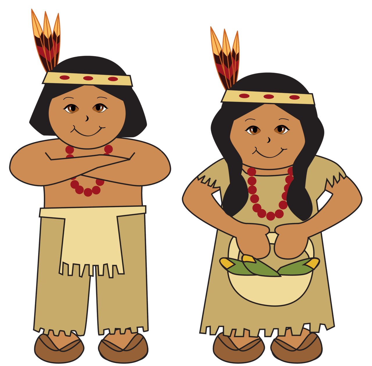 Thanksgiving native americans clipart picture