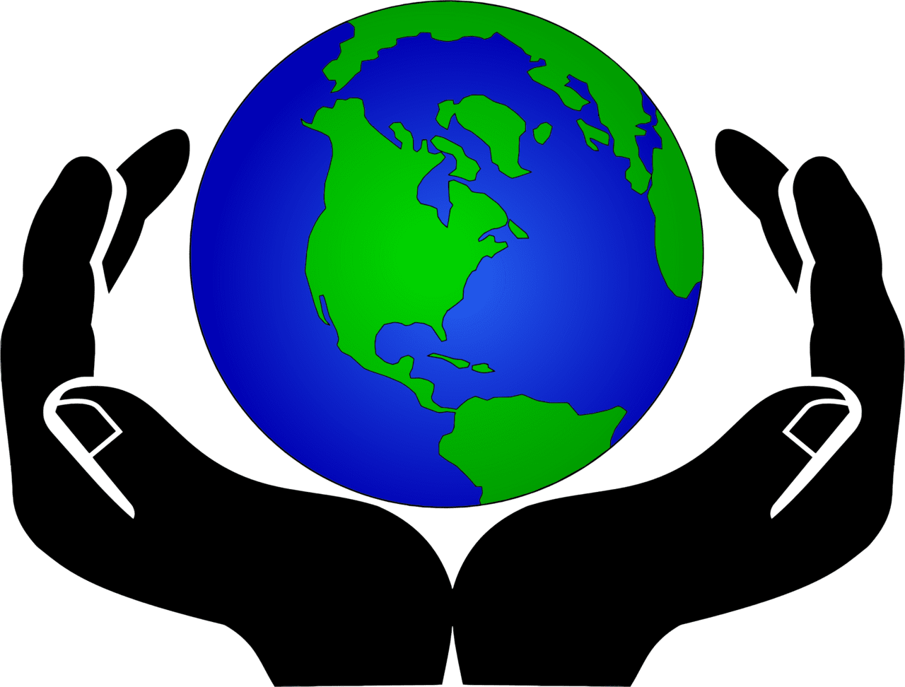 Earth world in hands clipart clip art