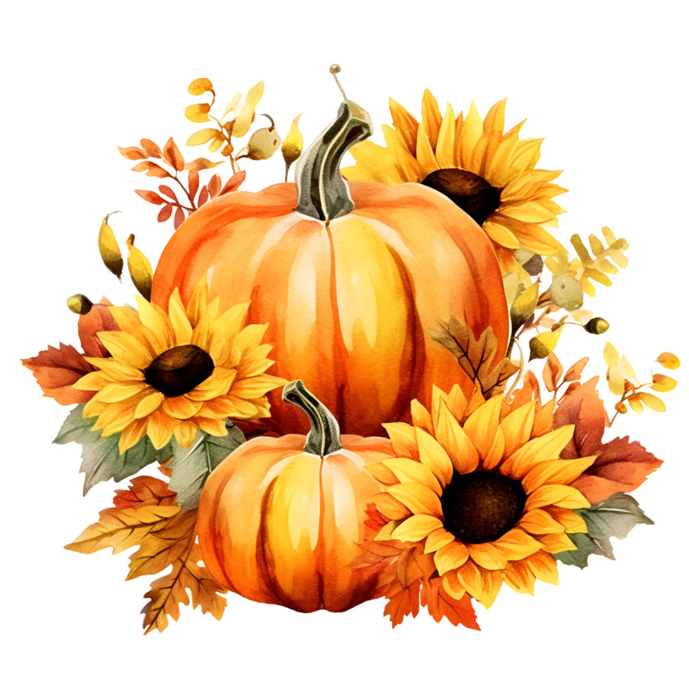 Pumpkin pin en my clipart watercolor vecteezy photo