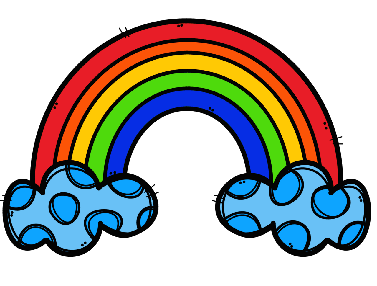 Rainbow pin page clipart picture