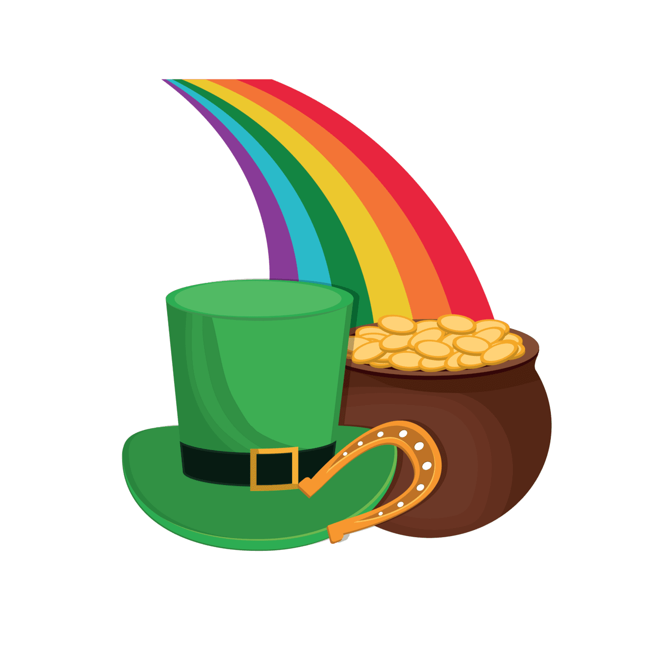 Rainbow funny saint patrick day shirt clipart image