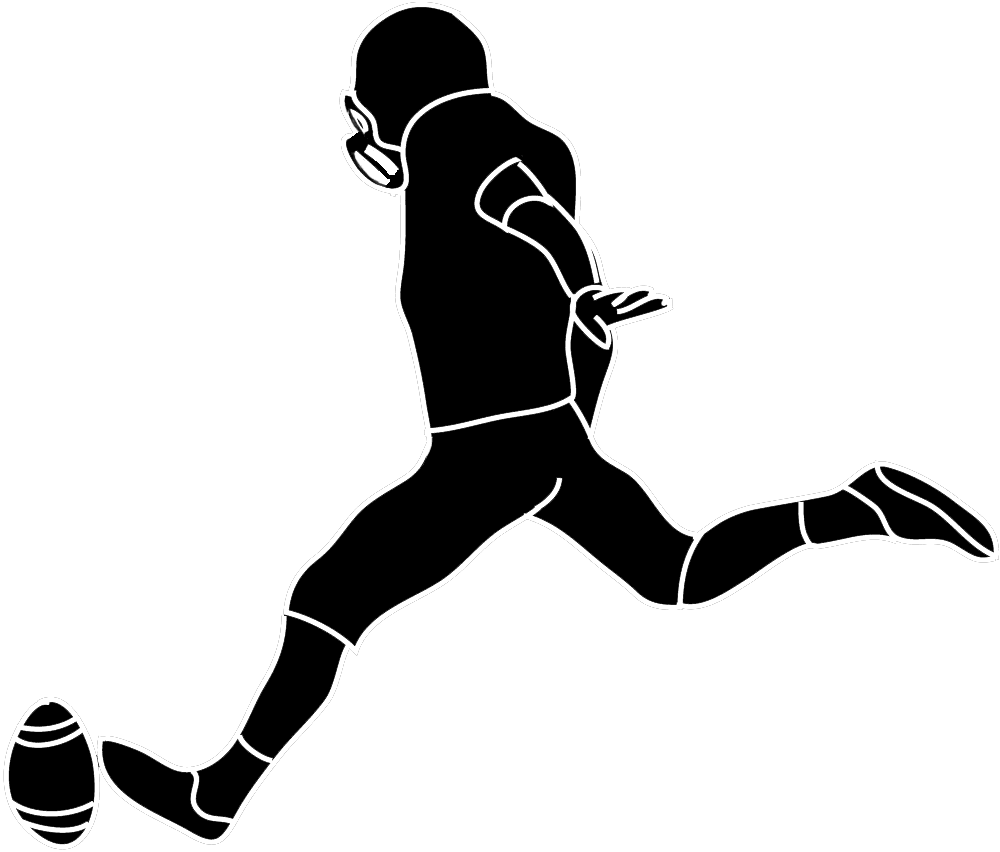 Football silhouettes of people silhouette clipart wall stickers sports images