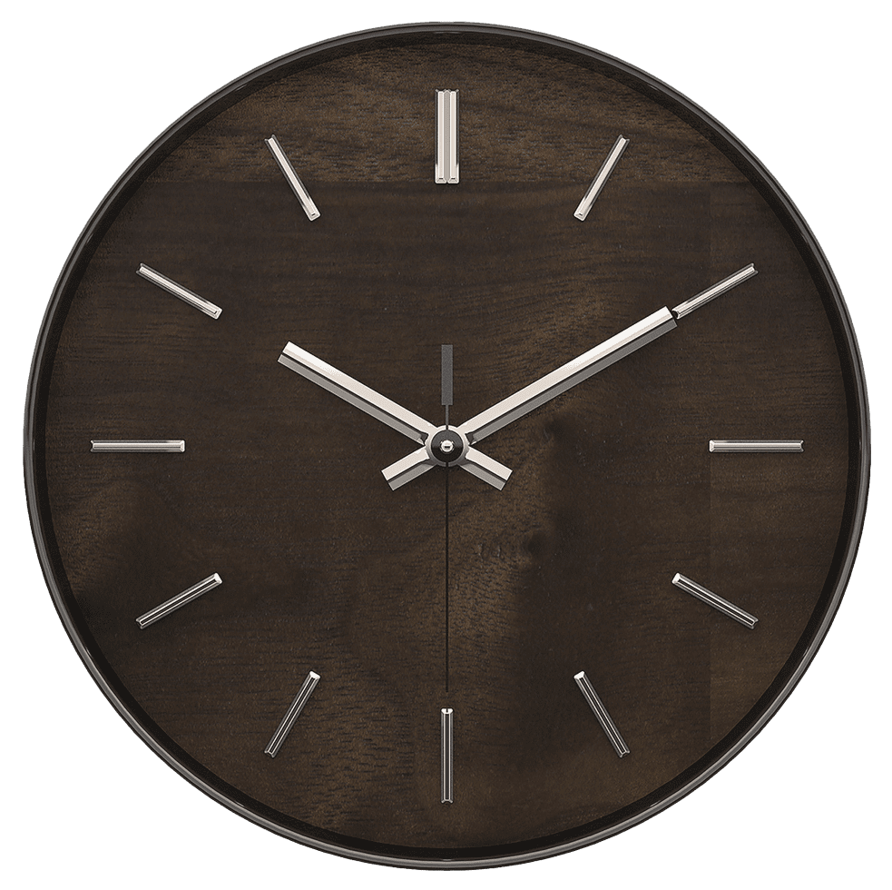 Wooden wall clock clipart free