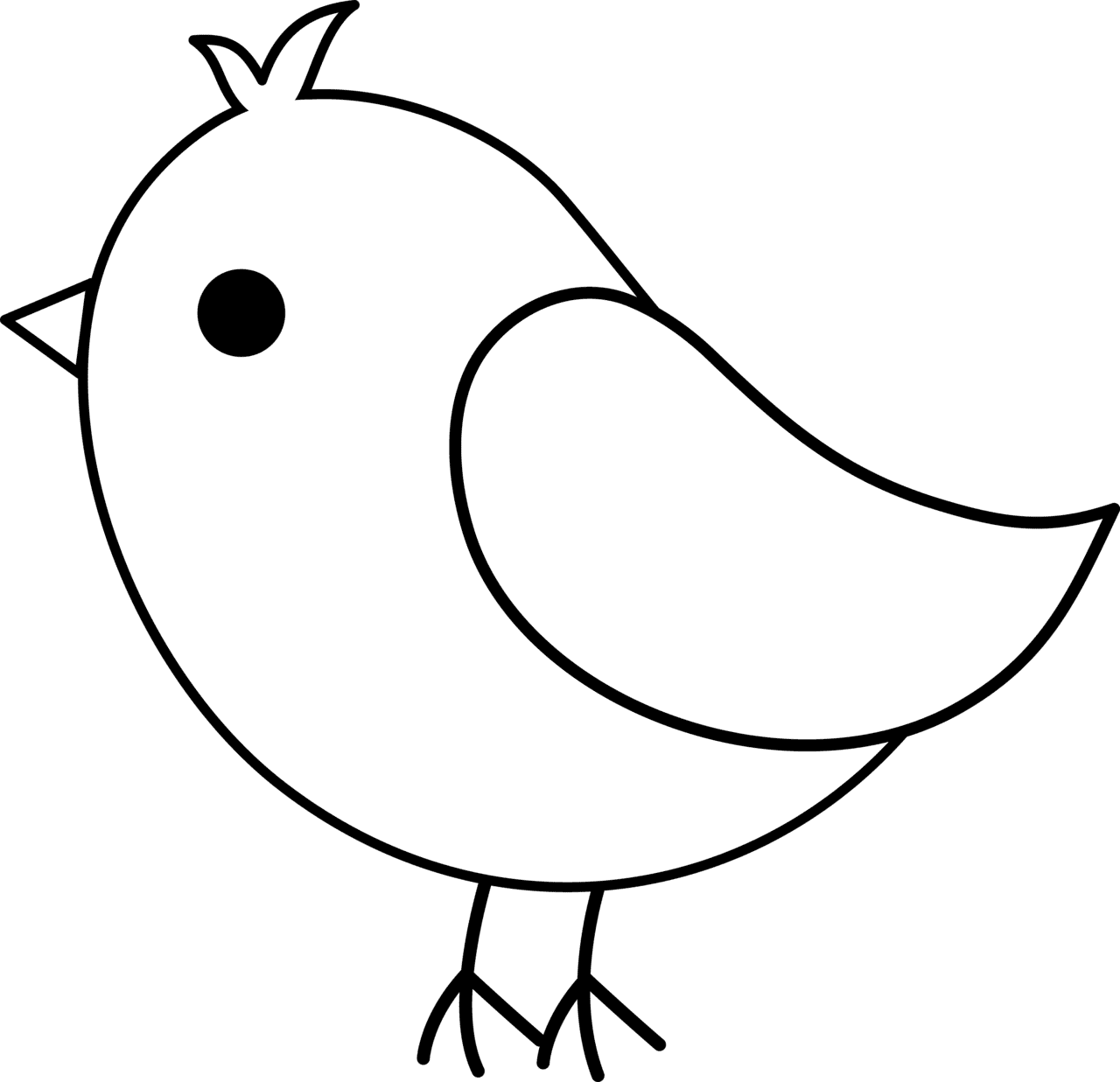 Bird pin page clipart image 2