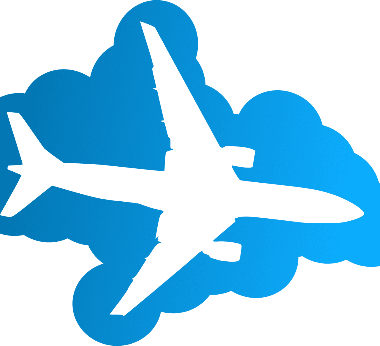 Airplane fly high with this stunning plane silhouette clipart free