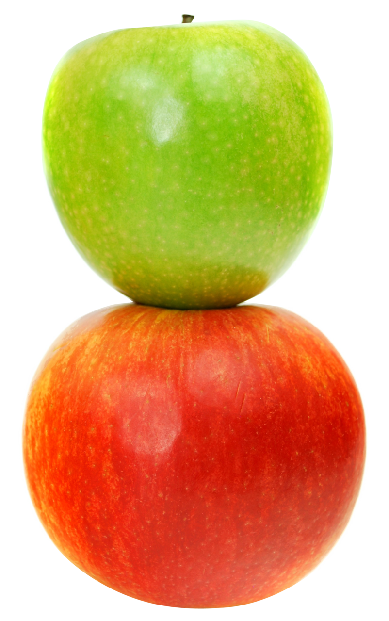 Double apple image propiedades de la manzana frutas clipart