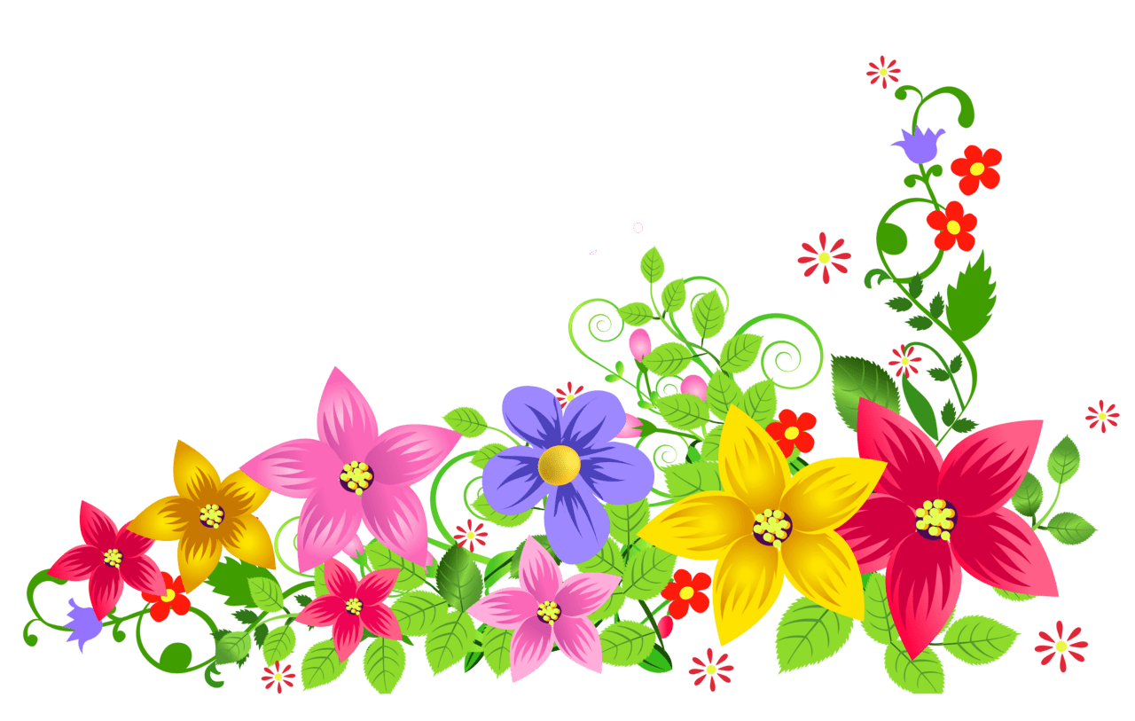 Flowers pin page clipart transparent 3