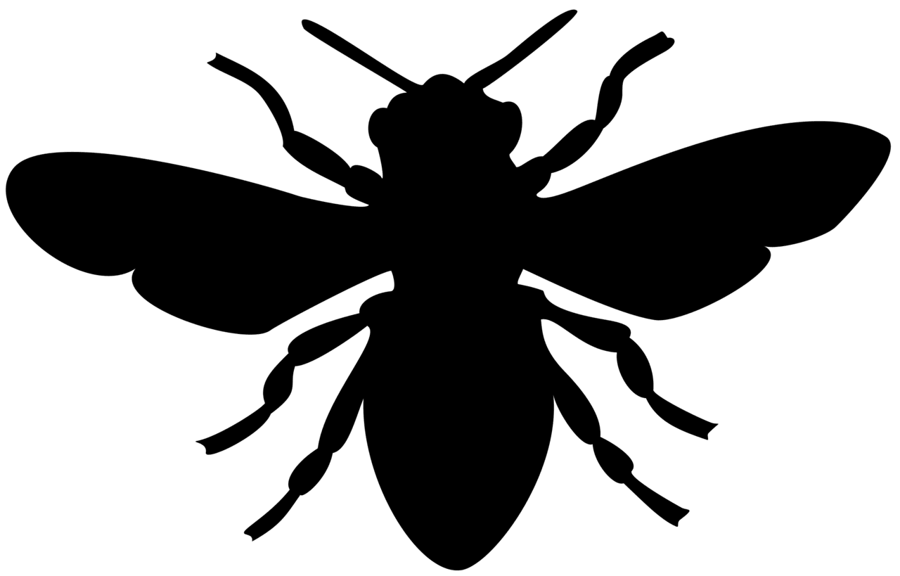 Bee silhouette clipart picture