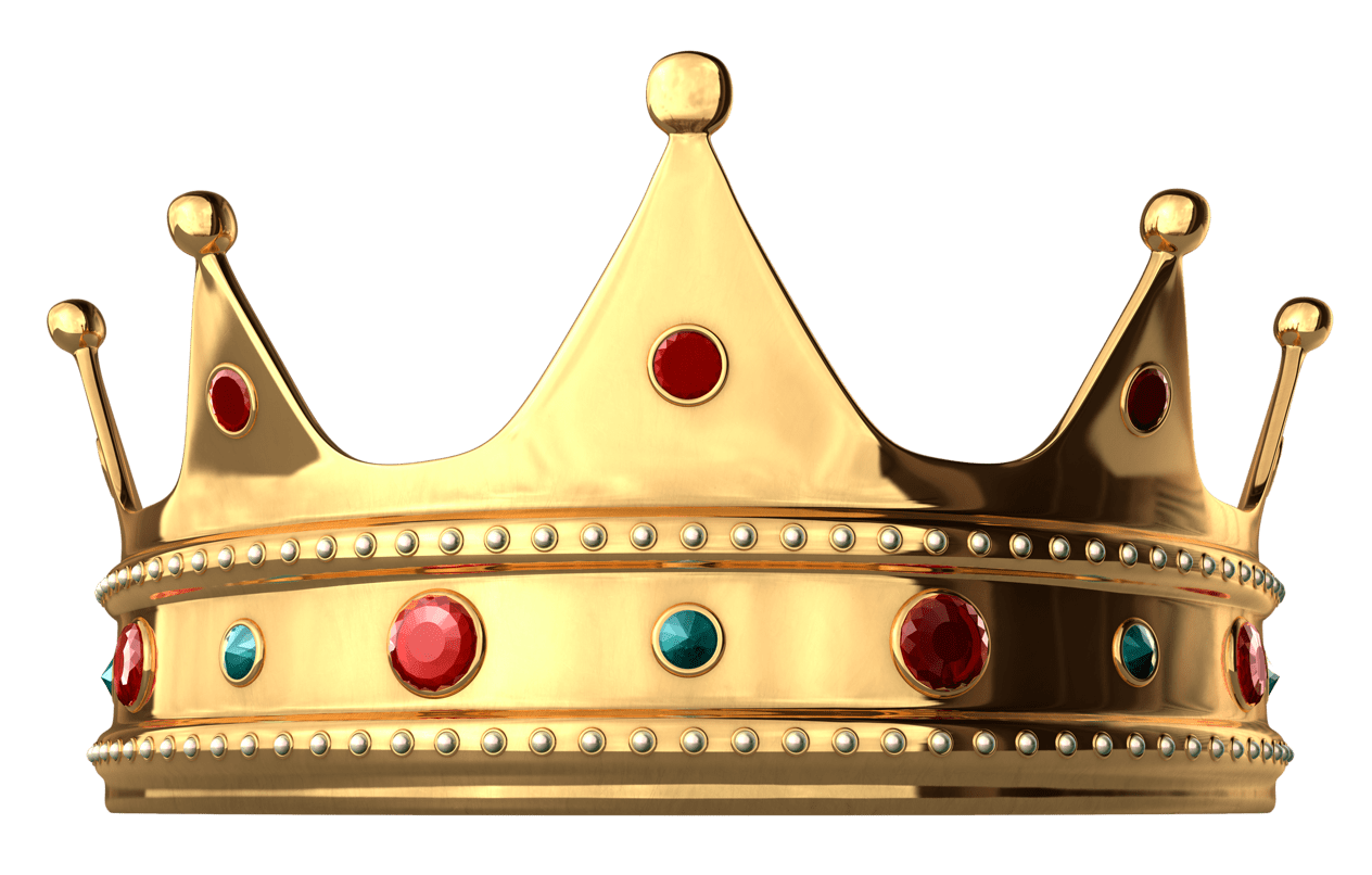 Gold crown with diamonds clipart vector