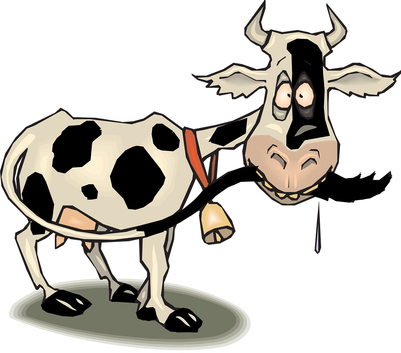 Cow black white vector graphic clipart