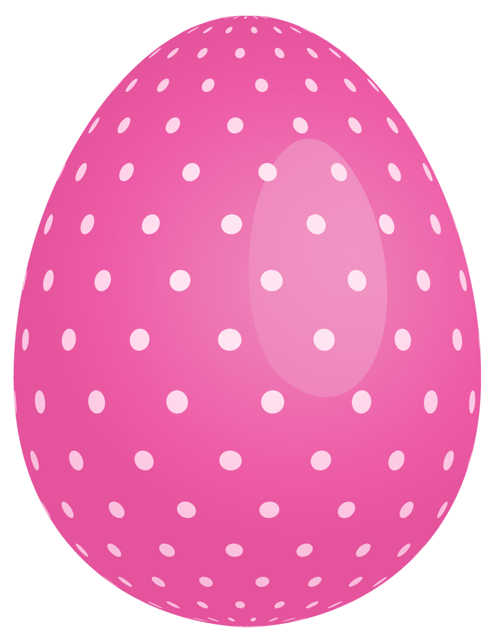 Pink dotted easter egg clipart picture