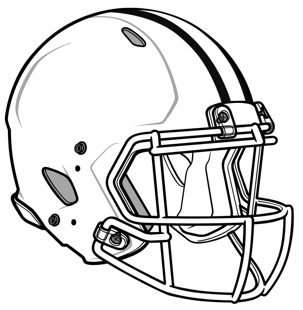 American football helmet drawing clipart vector