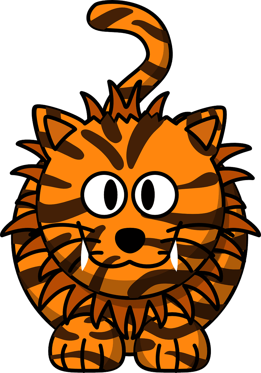 Cat tiger animal vector graphic clipart