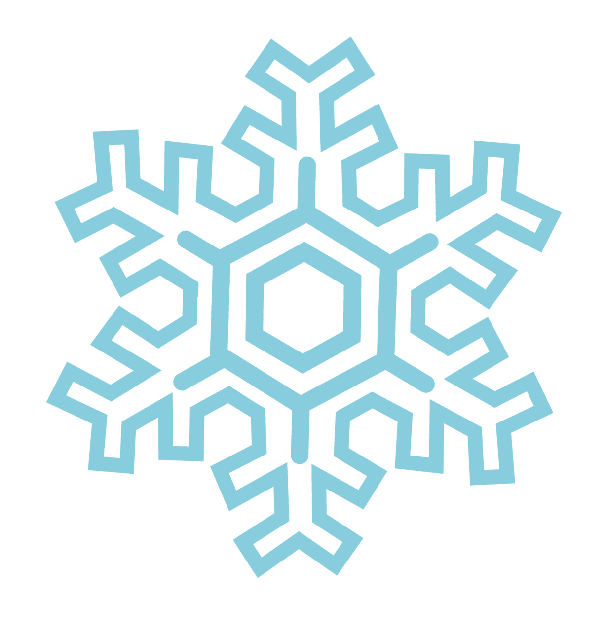 Snowflake image with background clipart 2