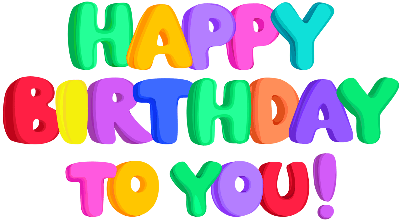 Happy birthday to you clipart words greet gs logo