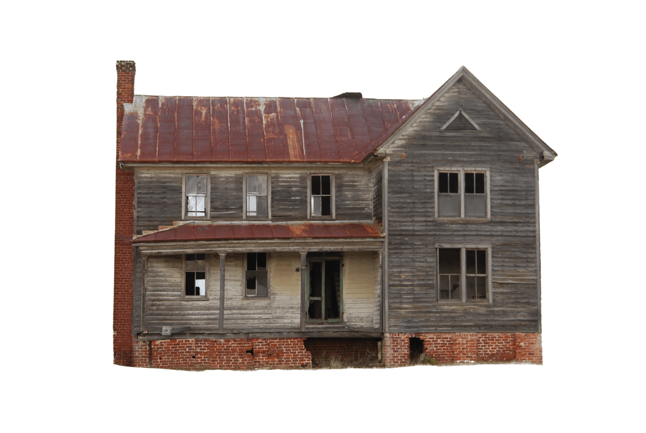 Old left house clipart photo