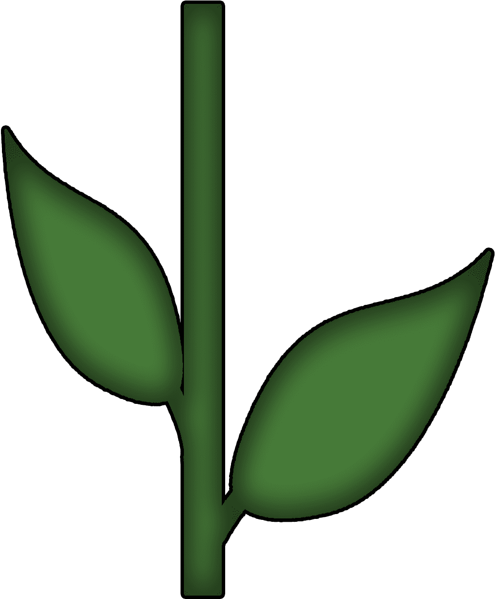 Collection of flower stem clip and leaf ge size image pi clipart