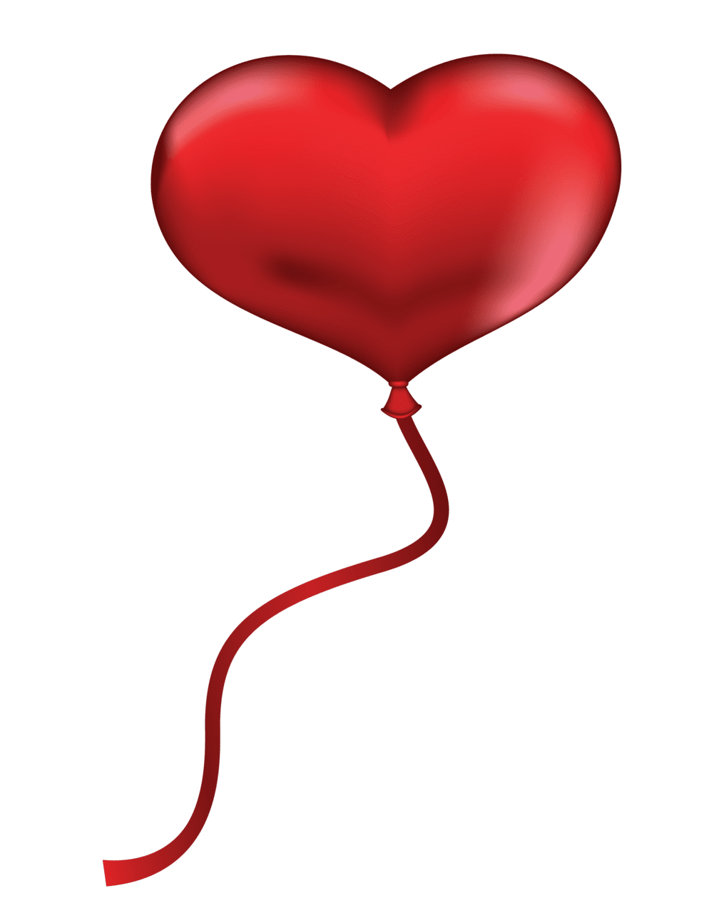 Red heart balloon clipart picture