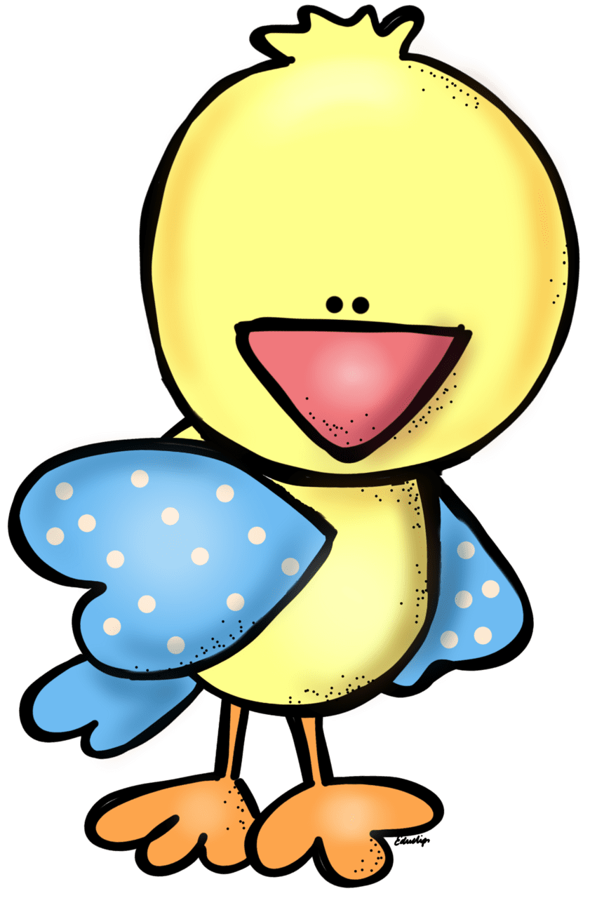 Bird pin page clipart image