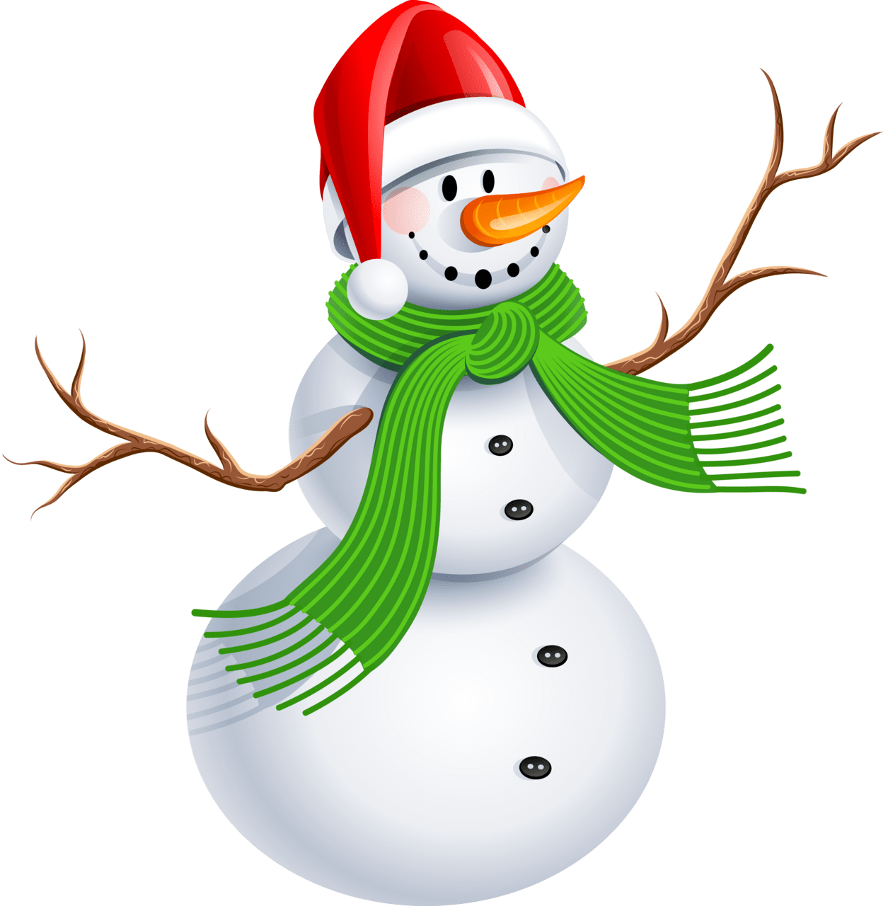 Merry christmas snowman clipart transparent