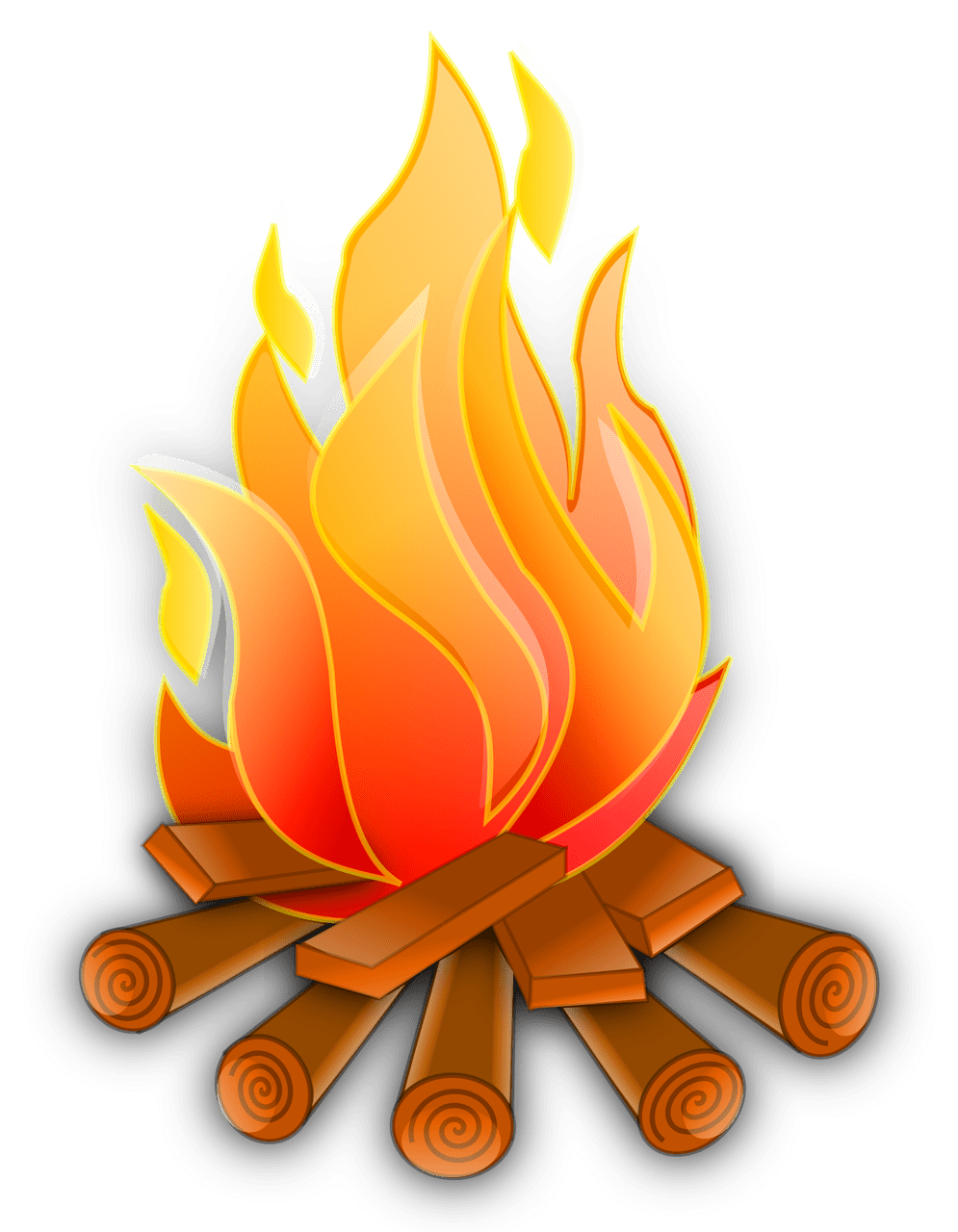 Bon fire clipart camping art image