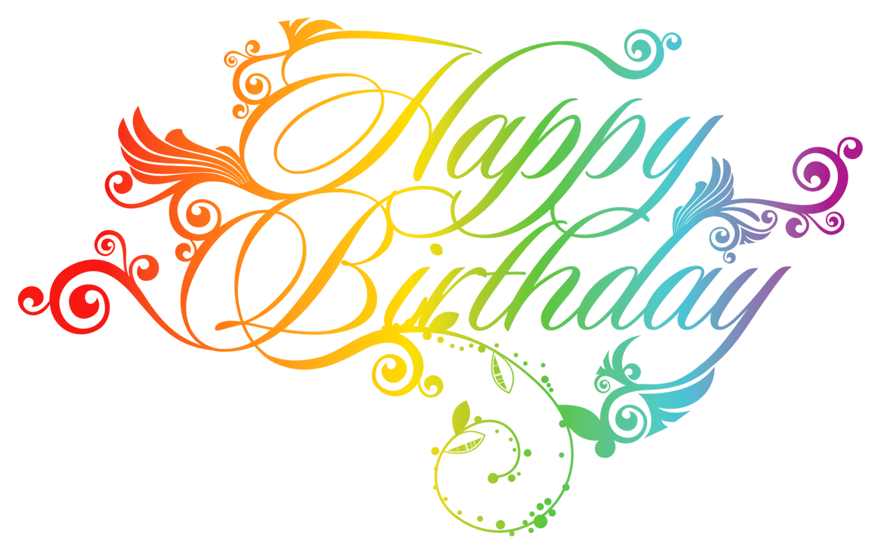 Colorful happy birthday clipart picture