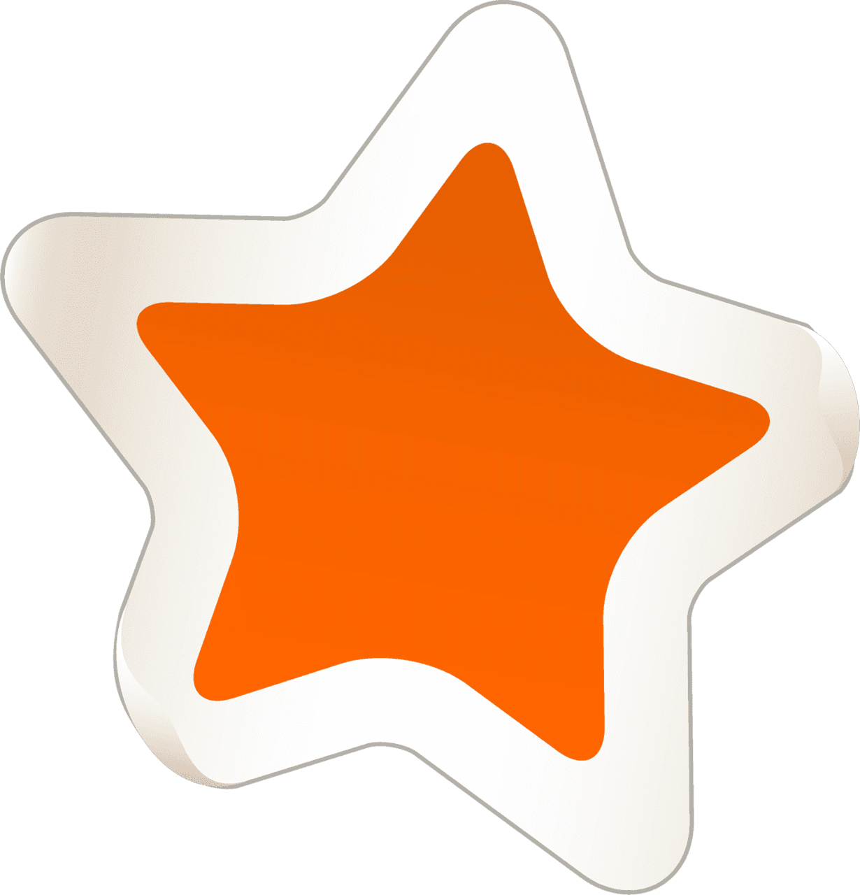 Star orange shape clipart picture