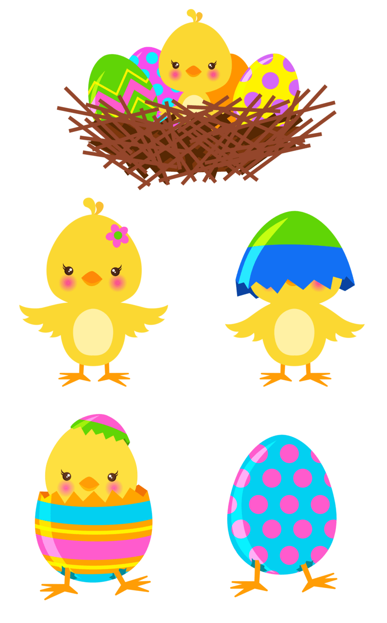 Chicken easter chicks set clipart images pa gs