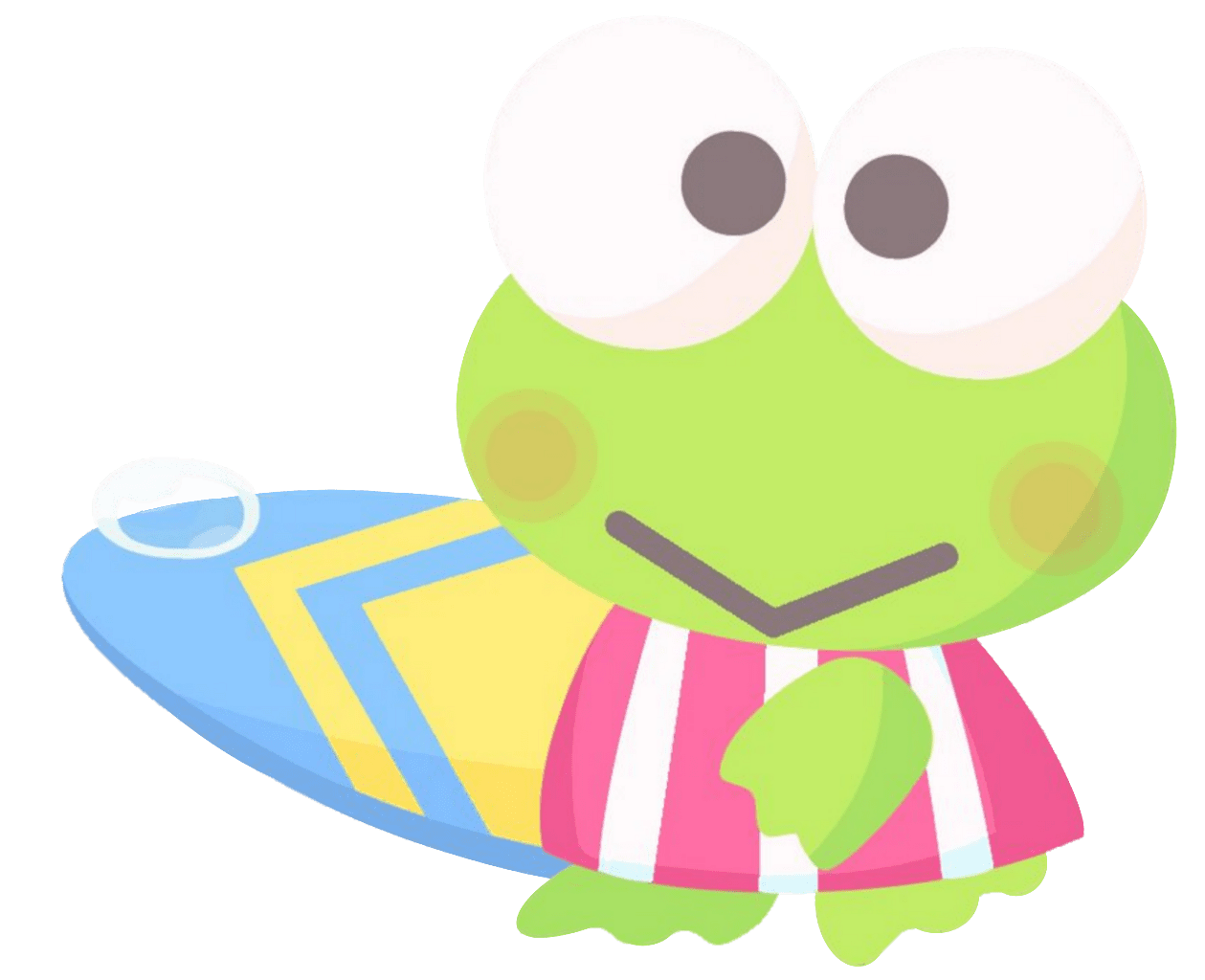 Frog pin page clipart image 4