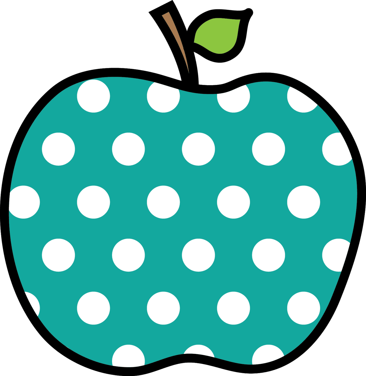 Apple uyque te polka dot art clipart creative clips transparent