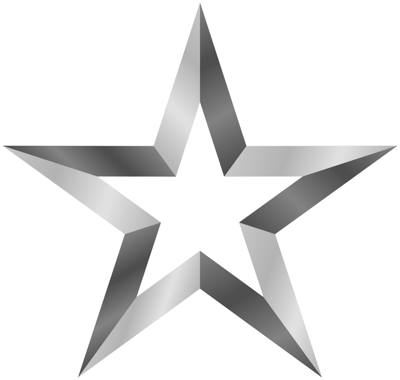 Silver star clipart image