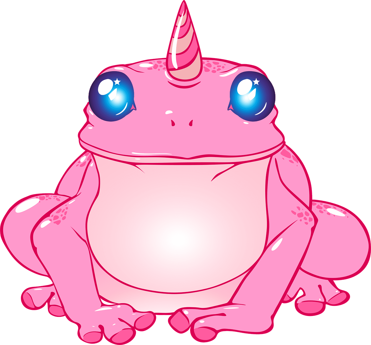 Frog unicorn fantasy image clipart