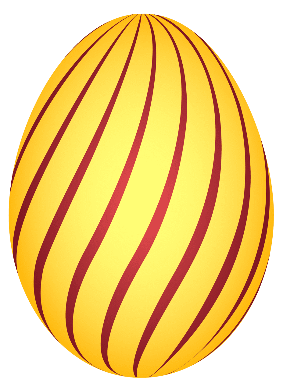 Yellow striped easter egg clipairt picture clipart