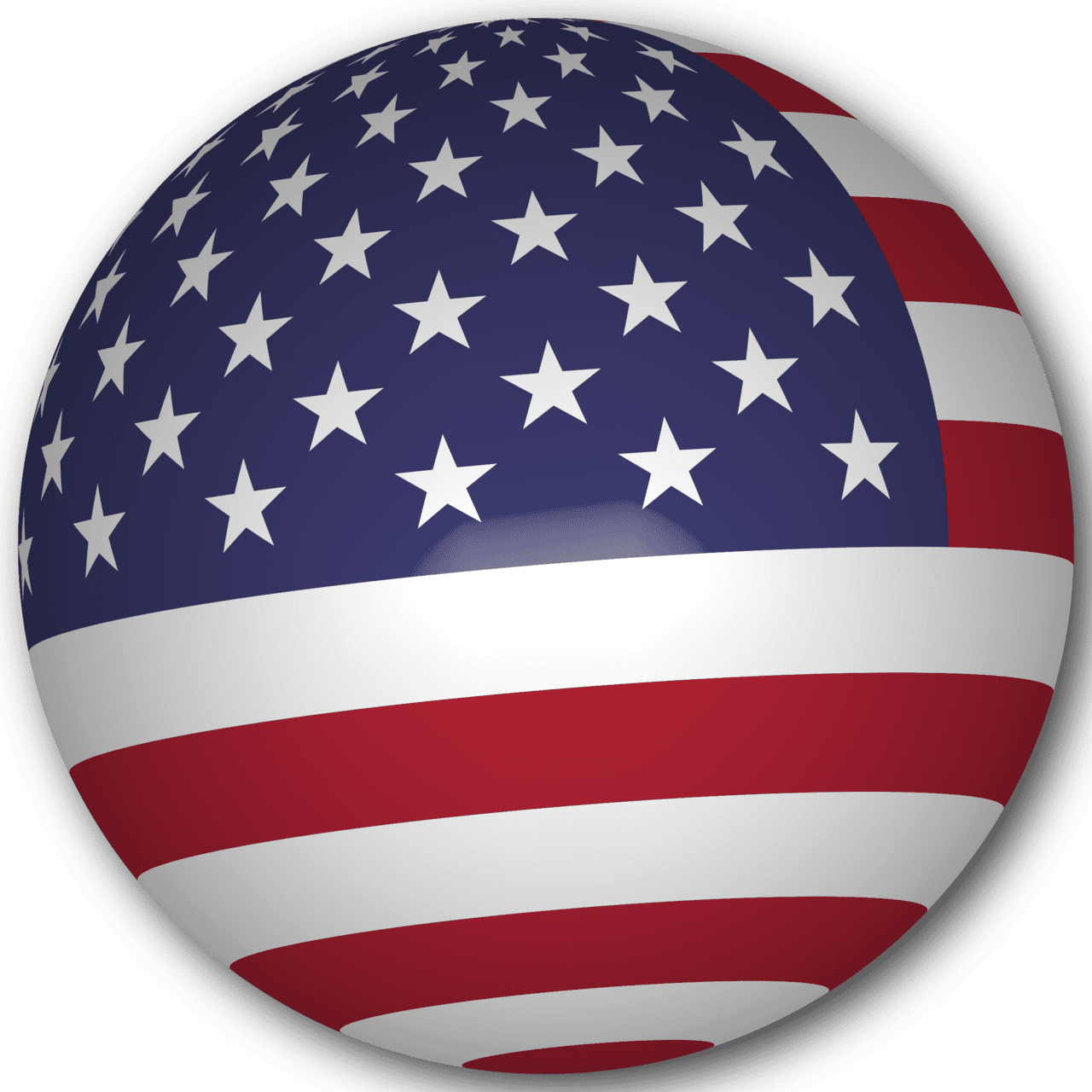 American flag usa sphere clipart image