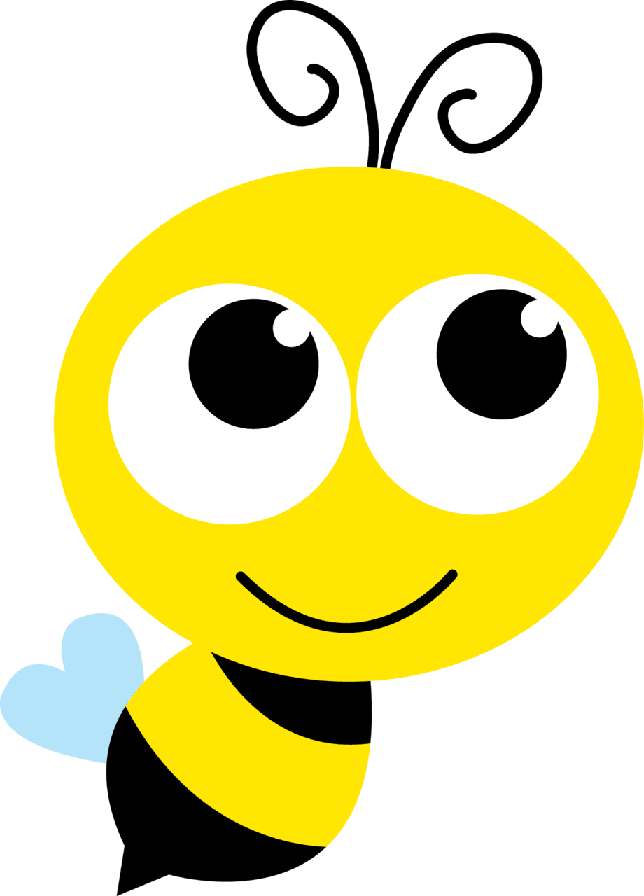 Bee pin page clipart image 3