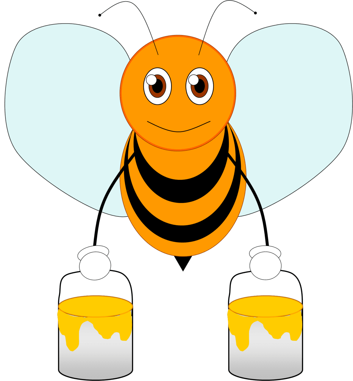 Bee pin page clipart logo