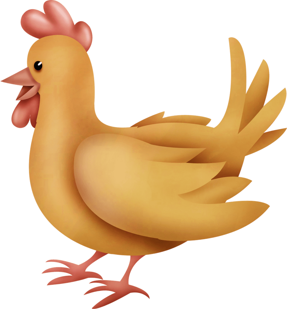 Easter hen chicken animals clipart image