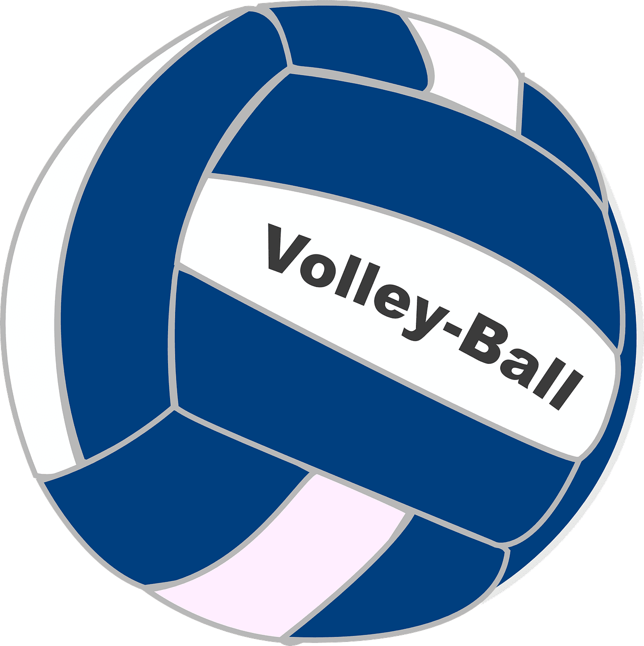 Volleyball ball blue vector graphic clipart