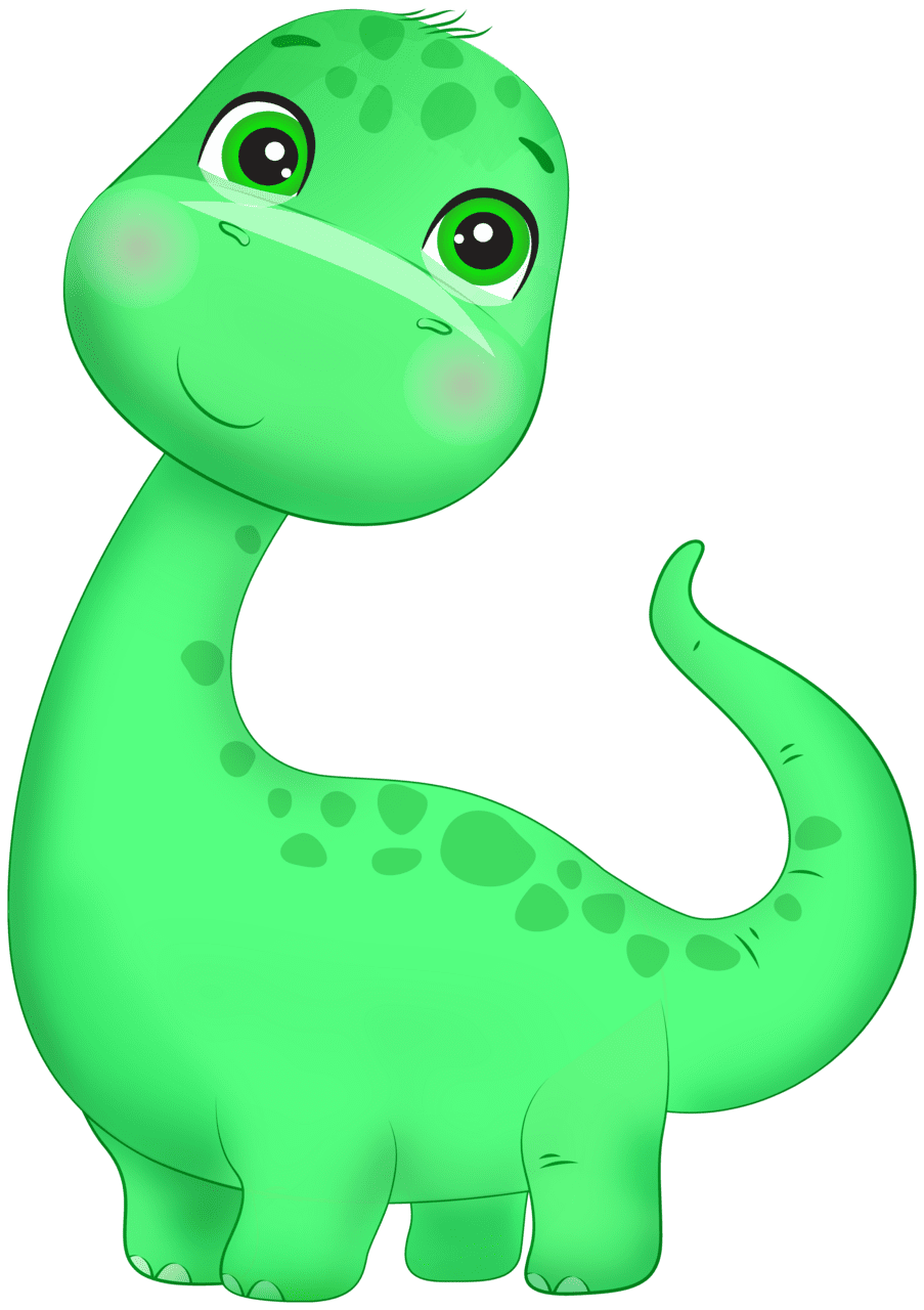 Dinosaur cute cartoon clipart free