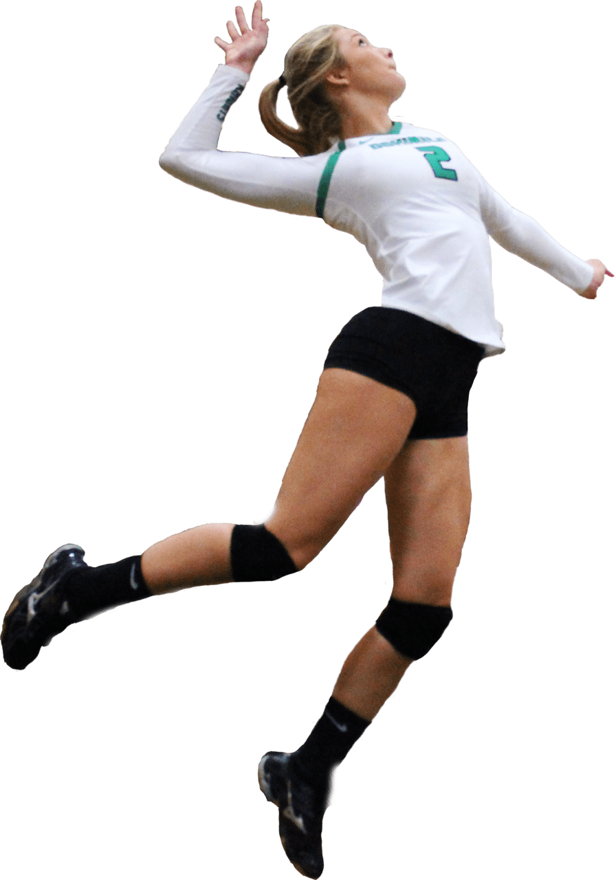 Volleyball player clipart logo