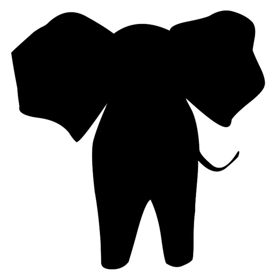 Simple clipart elephant silhouette photo