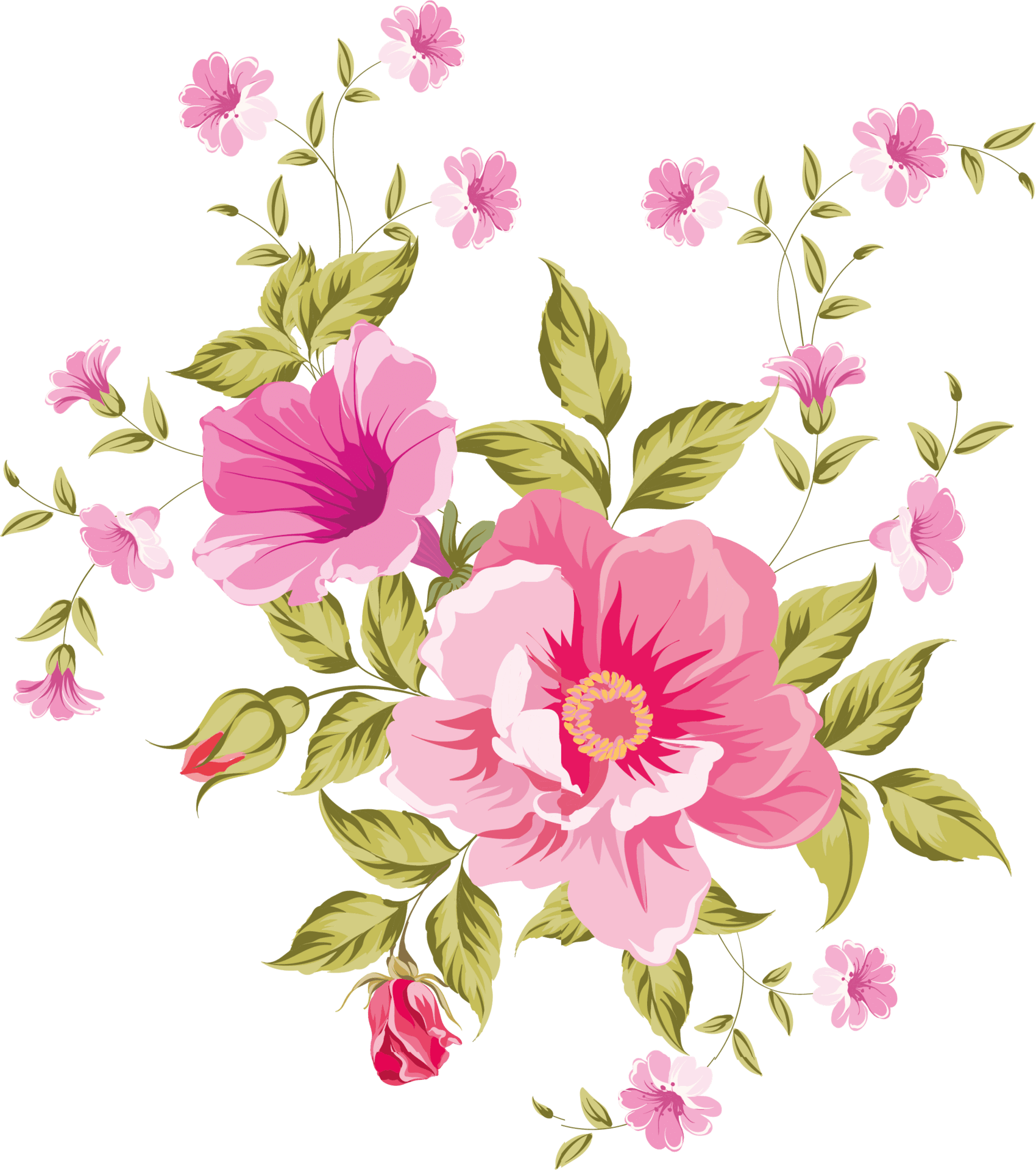 Flower pin page clipart transparent