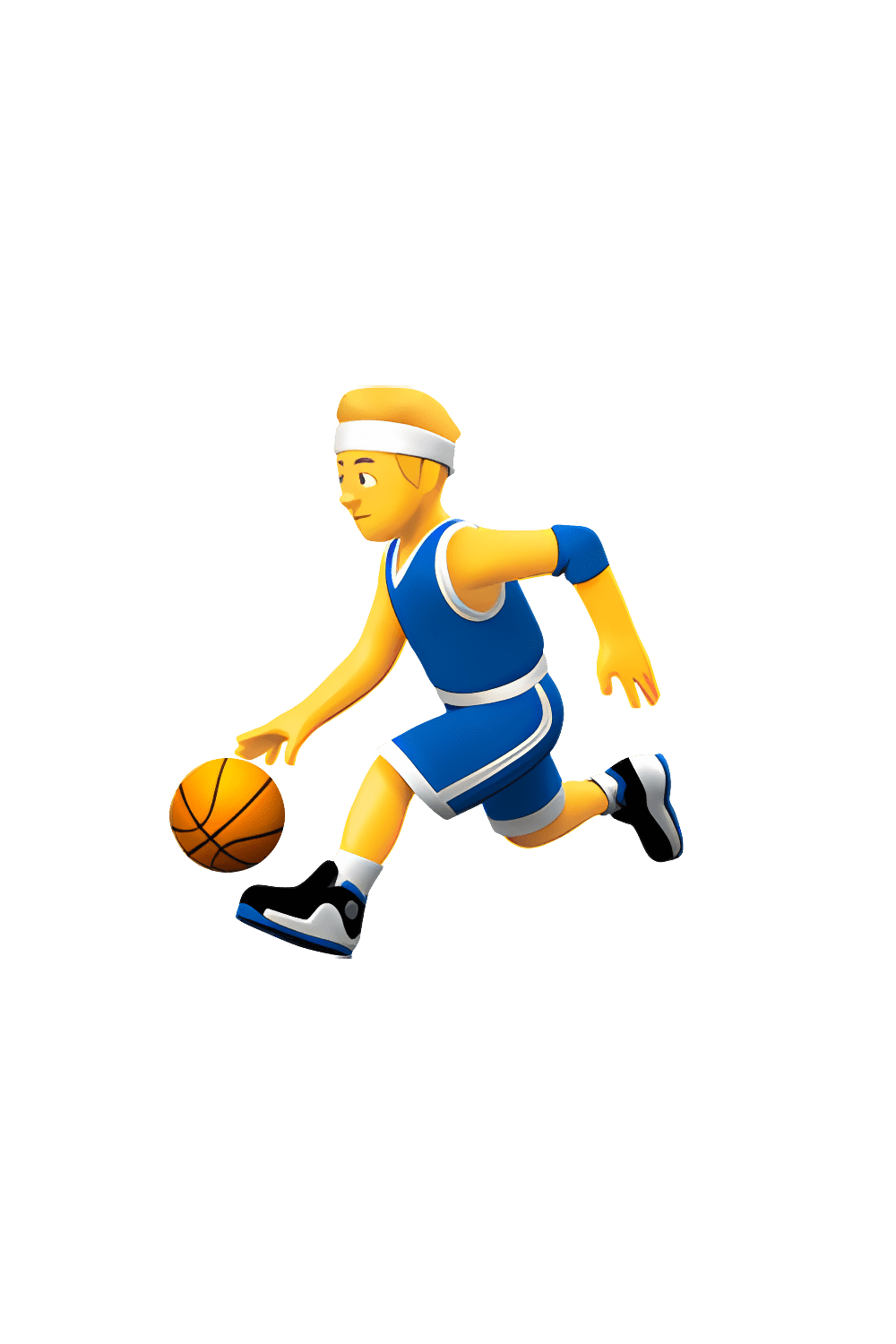 Basketball man bounc ball emoji clipart logo